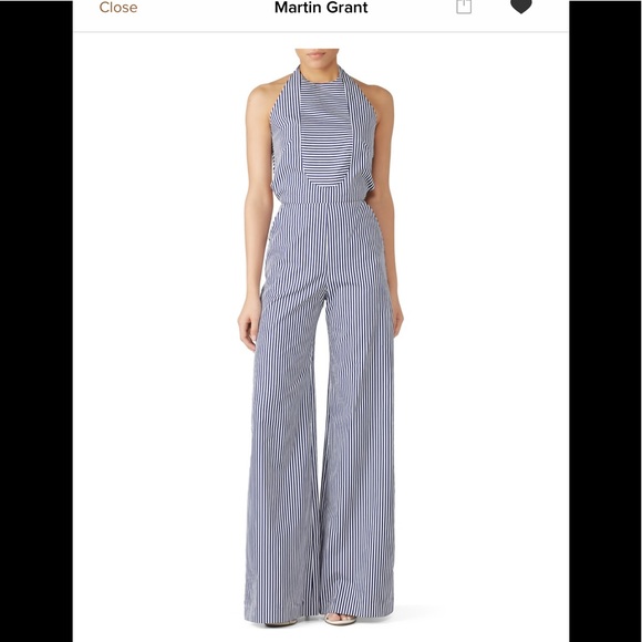 Martin Grant knotted halter jumpsuit romper - Picture 2 of 10
